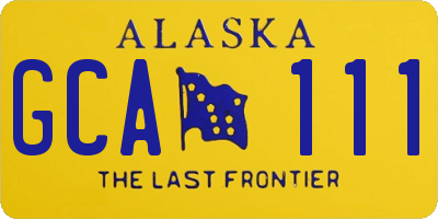 AK license plate GCA111