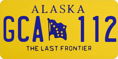 AK license plate GCA112
