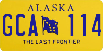 AK license plate GCA114