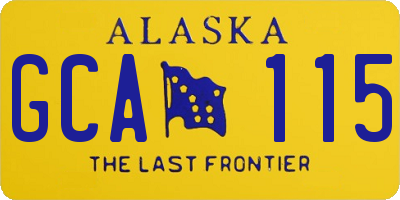 AK license plate GCA115