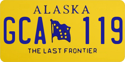 AK license plate GCA119