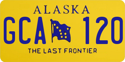 AK license plate GCA120