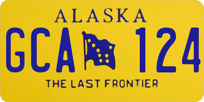 AK license plate GCA124