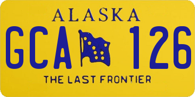 AK license plate GCA126