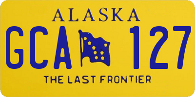 AK license plate GCA127