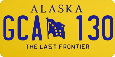 AK license plate GCA130