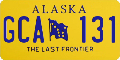 AK license plate GCA131