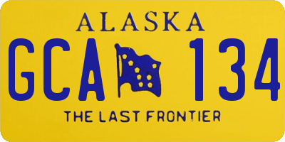 AK license plate GCA134