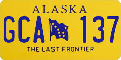 AK license plate GCA137