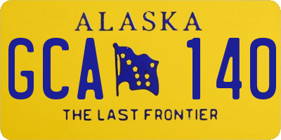 AK license plate GCA140
