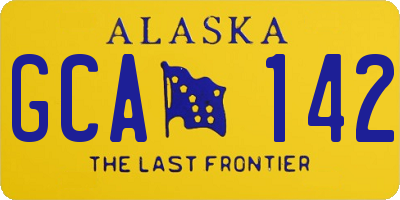 AK license plate GCA142