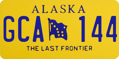 AK license plate GCA144