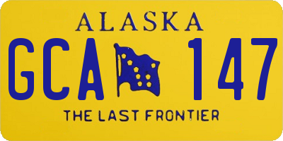 AK license plate GCA147