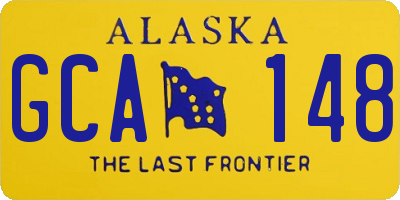 AK license plate GCA148