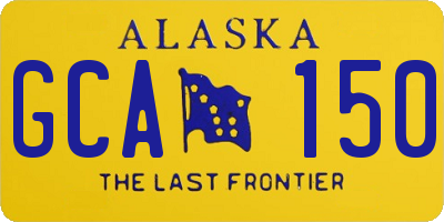 AK license plate GCA150