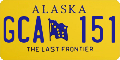 AK license plate GCA151