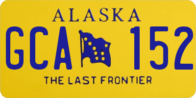 AK license plate GCA152