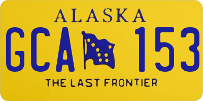 AK license plate GCA153