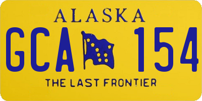 AK license plate GCA154