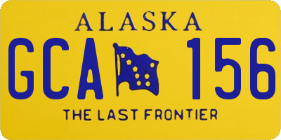 AK license plate GCA156