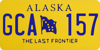 AK license plate GCA157