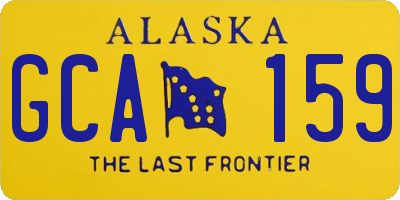 AK license plate GCA159
