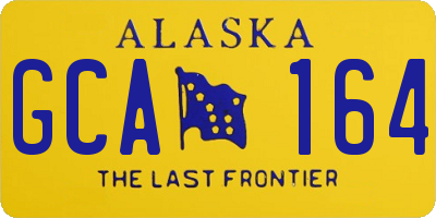 AK license plate GCA164