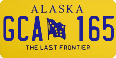 AK license plate GCA165