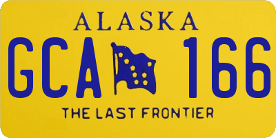 AK license plate GCA166