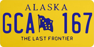 AK license plate GCA167
