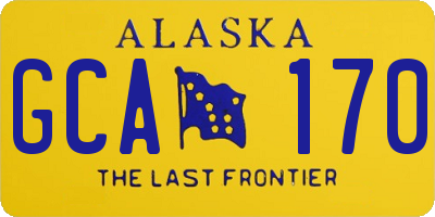 AK license plate GCA170