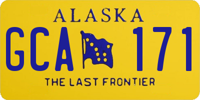 AK license plate GCA171