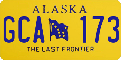 AK license plate GCA173
