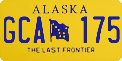 AK license plate GCA175