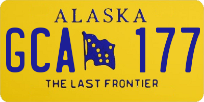 AK license plate GCA177