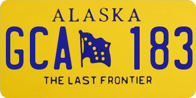 AK license plate GCA183