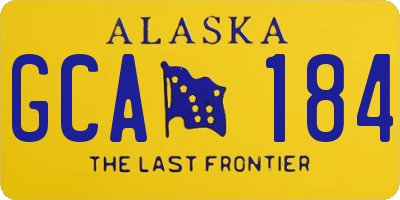 AK license plate GCA184