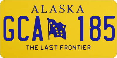 AK license plate GCA185