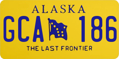 AK license plate GCA186