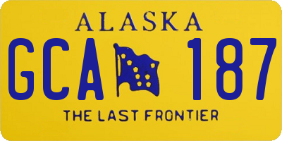 AK license plate GCA187