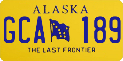 AK license plate GCA189