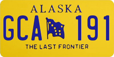 AK license plate GCA191