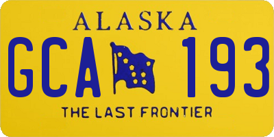 AK license plate GCA193