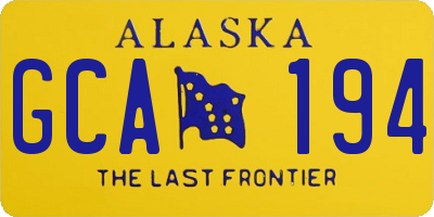 AK license plate GCA194