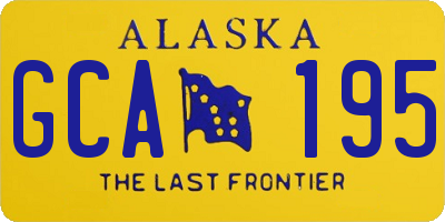AK license plate GCA195