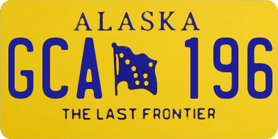 AK license plate GCA196
