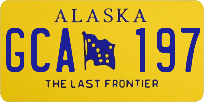 AK license plate GCA197
