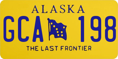AK license plate GCA198