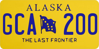 AK license plate GCA200