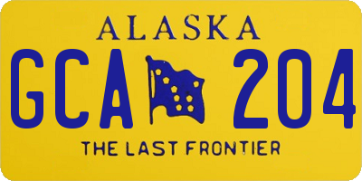 AK license plate GCA204